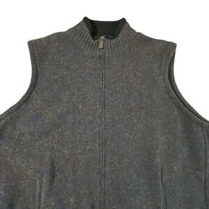 NWOT Pendleton Vest Mens XL Brown Pure Shetland Wool Fleece Lined Full Zip